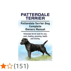 Un livre sur le Patterdale Terrier, avec un chien noir sur la couverture.