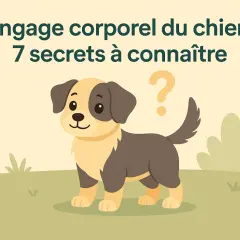 Un adorable chiot pose, un point d'interrogation flottant au-dessus de sa queue. Comprendre le langage corporel du chien est essentiel.