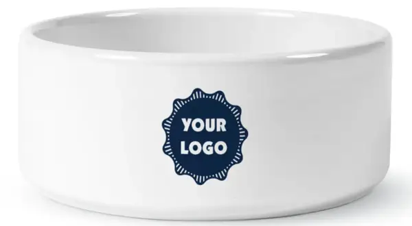 Gamelle en céramique blanche, sobre et élégante, prête à accueillir votre logo pour un style personnalisé.