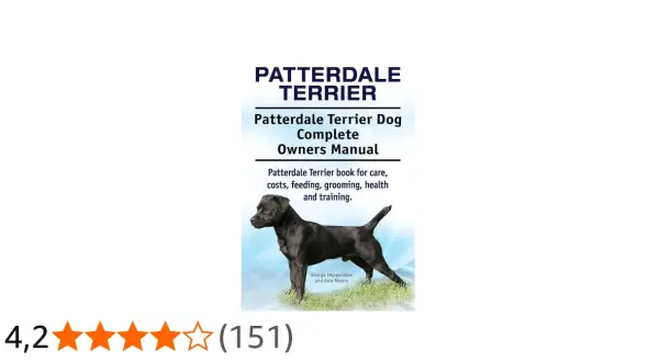 Un livre sur le Patterdale Terrier, avec un chien noir sur la couverture.
