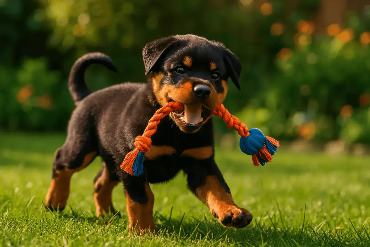 Bébé rottweiler - les clés d’un départ équilibré