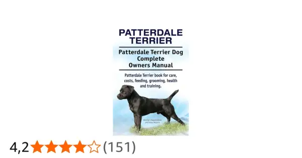 Un livre sur le Patterdale Terrier, avec un chien noir sur la couverture.